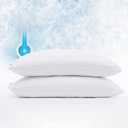 Serta Power Chill Cooling Pillow Protectors, Stain Resistant and Zippered Pillow Protector, Protects Pillow from Dust and Dirt (2 Pack), Standard/Queen, White