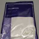 MR&HM Satin Pillowcase for Hair and Skin, Silk Satin Pillowcase 2 Pack, King Size Pillow Cases Set of 2, Silky Pillow Cover with Envelope Closure (20x36, Ivory)