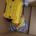 WELLFUNTIME Inflatable Bounce House, Large Shade Tent Bouncing Castle with Blower, 17.9 ft L x 14.8 ft W x 9.8 ft H, Bouncer for 6 Kids, Ages 3-12, Basketball Hoop, Ringtoss, Dartboard, Ball Pit