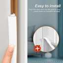 40FT Door Weather Stripping Door Seal - Kerf Front Exterior Door Weather Stripping for Door Frame Soundproofing Door Insulation Strip (with 4 Door Corner Seals) (White)