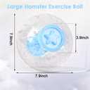 Hamster Exercise Ball 7.9 InchCrystal Clear Hamster Running Ball with Twist-Lock Lid, Large Safe Ventilation Toys, Accessories for Syrian/Dwarf Hamsters and Other Small/Medium Hamsters, Blue