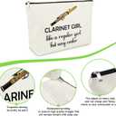 Clarinet Gifts for Women Clarinetist Makeup Bag Clarinet Lover Gift for Player Teacher Friend Coworker Musical Presents Cosmetic Bag Christmas Birthday Present for Music Lover Travel Cosmetic Pouch
