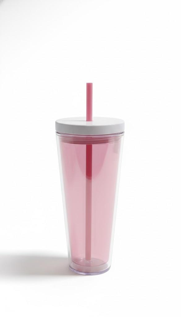 Plastic Tumbler Pink 26OZ