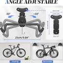 Goovilla Bike Wall Mount Hanger Adjustable - Space Saving Horizontal Bicycle Rack for Mountain/Road/Hybrid Bikes | Secure Home Garage Storage with Easy Installation | 2-Pack Cycling Holder Hook,Black