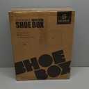 SEE SPRING 12 Pack Shoe Storage Box, Clear Plastic Stackable Shoe Organizer for Closet, Space Saving Foldable Shoe Rack Sneaker Container Bin Holder