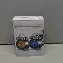 Peakeep Loud Alarm Clock for Heavy Sleepers Adults, Metal 4.5 Inches Twin Bell Battery Operated Analog Alarm Clocks for Bedrooms Decoration (Jewel Blue)