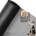 Pet Proof Window Screen Replacement Adjustable Thicken Charcoal Fiberglass Screen Mesh Dog Cat Net for Patio Porch Sliding Door (48"*100")