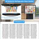 UPGRADED W10436252 Freezer Door Gasket Compatible with Maytag, Amana, Jenn Air, Kenmore, KitchenAid, Whirlpool Refrigerator Freezer Door Gasket WRF535SMBM00 W10164041 W10131754 Freezer Door Seal Black