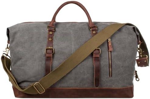 S-ZONE Duffle Bag for Travel Canvas Duffel Bag Carry on Weekender Bag for Men S-ZONE Duffle Bag for Travel Canvas Duffel Bag Carry on Weekender Bag for Men