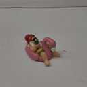 Mood Lab Garden Gnome on Flamingo - Funny Gnome Figurine - 8 Inch Depth Lawn Statue - for Outdoor or House Decor