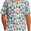 Men's Tropical Beach Vacation Shirt Hawaiian Shirts Wrinkle Free Short Sleeve Button Down (XL)