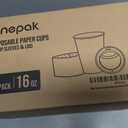 Disposable Coffee Cups with Lids 16 oz and Sleeves, 100 Pack Leak-Proof Paper CupsTo Go Hot Cups with Lids & Kraft Sleeves, BPA-Free for Cafe, Office and Daily Use