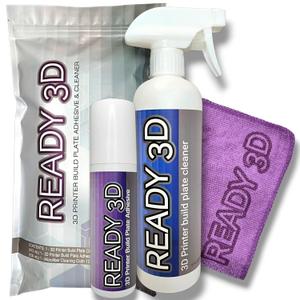 Ready 3D Printer Build Plate Adhesive and Build Plate Cleaner - Excellent Hold, Easy Release, Non-Toxic and Odorless