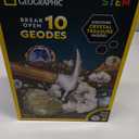 National Geographic Break Open 10 Premium Geodes  Includes Goggles & 2 Display Stands - Great STEM Science Kit, Geology Gift for Kids, Break Your Own Geodes with Crystals