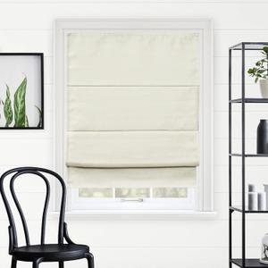 CHICOLOGY Cordless Roman Shade Window Treatment, Room Darkening Privacy Liner, True-to-Size No Deduction, Inside/Outside/Ceiling Mount, Cordless for Kids & Pets, 27" W x 64" H, Del Mar Moon Shell