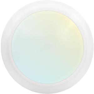 LUXRITE 6 Inch LED Disk Lights, Dimmable Flush Mount Ceiling Light, 5CCT Selectable 2700K 3000K 3500K 4000K 5000K, 12.5W, 1000LM, Surface Mount Light Fixture, Damp Rated, Energy Star, ETL (White)