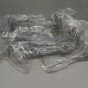 Crtiin 6 Pcs 5 x 7 Inch Acrylic Slanted Sign Holder with Business Card Holders Clear Display Stand Flyer Stand with Gift Card Holder for Office Table Advertisement Brochure