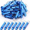 Dandat 100 Pcs Bottle Opener Keychain Bulk Personalized Thank You Wedding Favors for Guests Aluminum Wine Beer Opener Engraved Wedding Guest Gifts for Birthday Party Graduation Souvenirs(Blue)