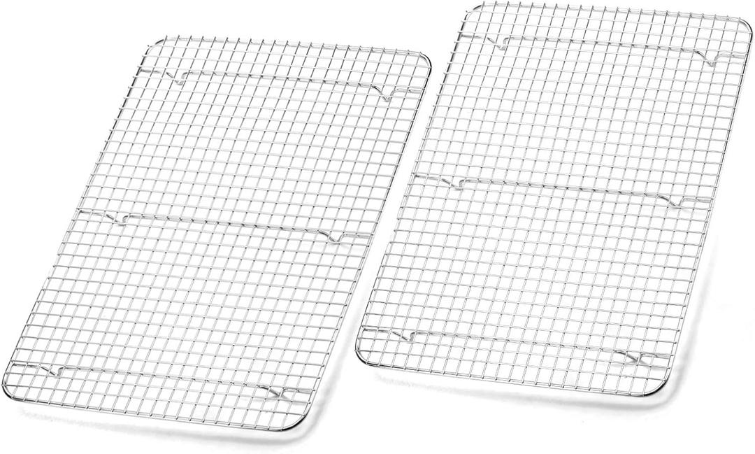 2-Pack Cooling Rack - 11.5"x16.5" Stainless Steel Baking Racks, Oven/Dishwasher Safe - Perfect for Cookies, Roasting, Grilling - Fits Half Sheet & Jelly Roll Pans