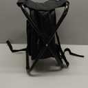 Kikerike Backpack Stool Cooler Chair Heavy Duty 400 LBS Max Load Portable Lightweight Folding Fishing Cooler for Camping Hunting Fishing - Black