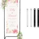 Easel Stand for Wedding Sign Holder Metal Welcome Poster Stands Wedding Seating Chart Stand Backdrop Stand Floral Ceremony Easel for Display in Black