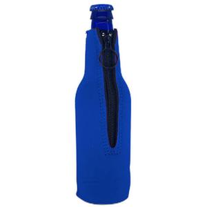 Blank Neoprene Zipper Beer Bottle with Opener Coolie Variety Color Packs