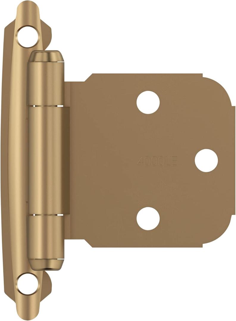 Amerock BPR7629CZ | Face Frame Cabinet Hinge | Variable Overlay Self Closing Face Mount | Champagne Bronze | Kitchen Cabinet Door Hinge | 1 Pair/2 Pack | Functional Hardware (Flat)