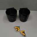 Universal Large Cup Holder Wall Mount, Heavy Duty Plastic Drink Holder for Boat Car Truck RV Bus Tractor Wall Wood, Vertical or Horizontal Mount, Fit Most Cups, Bottles, Cans, Tumblers Black Pack of 2