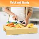 HOUSE AGAIN 16.9" Cutting Board and Dish Drying Rack 2-in-1 for Kitchen, 100% Organic Bamboo Heavy Duty Wood Dishes Organizer Wooden Chopping Board Set with Juice Groove, Included 4 x Silent foot pads