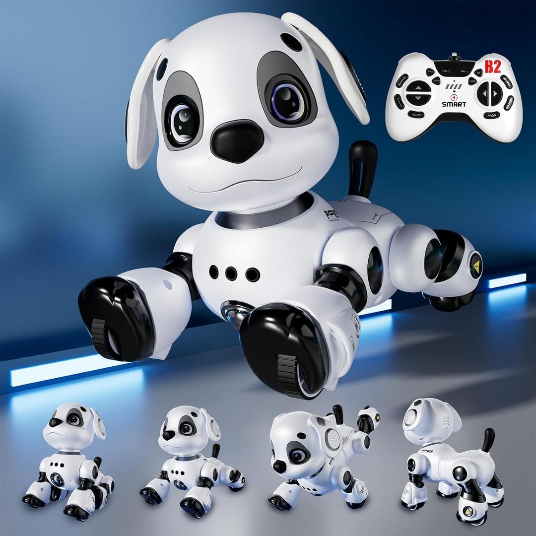 RC Stunt Robot Dog Toys for Ages 8-13 with LED & Sounds, Rechargeable Interactive Remote Control Puppy for 8+ Year Old Kids Boys Girls Birthday Gift, Dancing, Walking, Touch Sensing & Barking