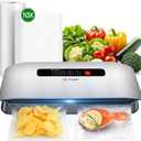 Food Vacuum Sealer Machine, 8-in-1 Food Vacuum Saver Sealer V20 with Moist & Dry Mode, External VAC, Bags and Cutter Included, Compact Lightweight Food Sealer for Home Kitchen Storage & Meal Prep