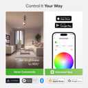 Nanoleaf Essentials Smart GU10 LED Bulb, Matter GU10 Smart Bulbs with 16+ Million Colors and Tunable Whites, LED Color Changing Light Bulbs Compatible with Alexa, Google Home, SmartThings, 3 Pack