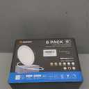 Ensenior 6 Pack 6 Inch LED Recessed Light, Dimmable, 2700K-5000K 5CCT, 1200LM High Brightness, 12W 120V, Damp Rated, ERL-12X-ETL, Ultra-Thin Canless Wafer Ceiling Light - ETL & FCC & IC (5000k/4000k/3500k/3000k/2700k - 5cct White)