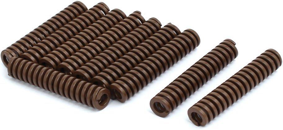 10mm OD Quality Parts 50mm Length Extra Heavy Load Compression Mould Die Spring Brown 10pcs Model:93as515qo240