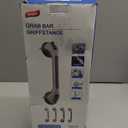 TAILI Grab Bars for Bathtubs and Showers 2 Pack Suction Grab Bar, Heavy Duty Shower Handle Removable Bath Handrails for Seniors and Elderly, Bathroom Safety Grip No Drilling Waterproof, Grey, 16.8"