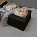 WOPITUES Wood Floating Shelves Set of 6, 24 inch Long Floating Shelves for Wall Decor, Farmhouse Shelf for Bedroom, Bathroom Storage Shelves, Book Shelves for Living Room - Black