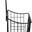 AVLA 2 Pack Over The Cabinet Door Organizer, Grid Storage Baskets with Hooks, Metal Wall Hanging Basket Holder Rack, Wire Kitchen Sink Organization Bin for Bathroom Shampoo, Body Wash