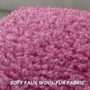 FUTEI Pack of 2 Decorative Throw Pillow Covers 20x20 Inch,Soft Fluffy Faux Wool Fur Boucle Textured Cushion Case,Modern Home Decor for Couch Bed Living Room Office,Hot Pink