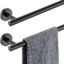 JQK Oil Rubbed Bronze Towel Bar, 20.5 Inch 304 Stainless Steel Thicken 0.8mm Towel Rack Bathroom, Towel Holder ORB Wall Mount, Useable Length 18 Inch 2 Pack, TB110L18-ORB-P2
