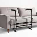 FORTEMOTUS Couch Stand Assist with Soft & Wide Handle, Height & Width Adjustable Sofa Stand Assistance for Elderly, Seniors, Pregnancy Women and Disabled, Holds up to 350 lbs (Coal)