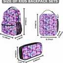 Kids Backpack with Lunch Box Set, 3-in-1 Geometric School Bag for Girls & Boys, Lightweight Waterproof for Elementary Middle School Students
