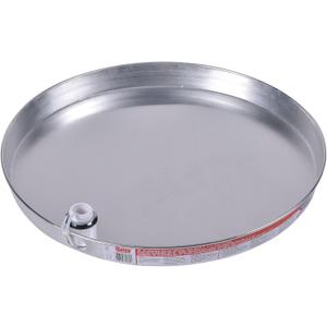 Oatey 34079 Aluminum Pan with 1-Inch PVC Fitting and Pre-cut Side Opening, 18-Inch, White/Aluminum