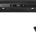 IKTCH 30 Inch Under Cabinet Range Hood 900 CFM, Black Kitchen Vent Hood with 4 Speed Gesture Sensing & Touch Control Panel
