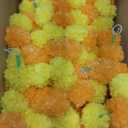 5Pcs Marigold Garland for Decoration,5 Feet Artificial Marigold Flowers Diwali Decorations for Home,Orange and Yellow Artificial Marigold Heads for Diwali Party,Indian Weddings,Halloween,Wreath