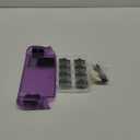 JSAUX Transparent Back Plate for Steam Deck, DIY Clear Edition Replacement Shell Case Compatible with Steam Deck, Buttons with Three Different Heights and Feel - PC0106 [Purple]