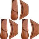 6 Pieces Cast Iron Handle Cover Handmade Thick Skillet Handle Cover Full Grain Frying Pan Sleeve Rustic PU Leather Hot Holder Double Layered Leather Assist Grip for Kitchen