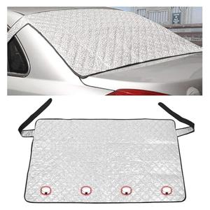 Dickno Car Rear Windshield Cover, Magnetic Auto Rear Windscreen Snow Ice Cover, 4 Layers All-Weather Ice Frost Snow Protector, Automotive Winter Accessories for Most Vehicles
