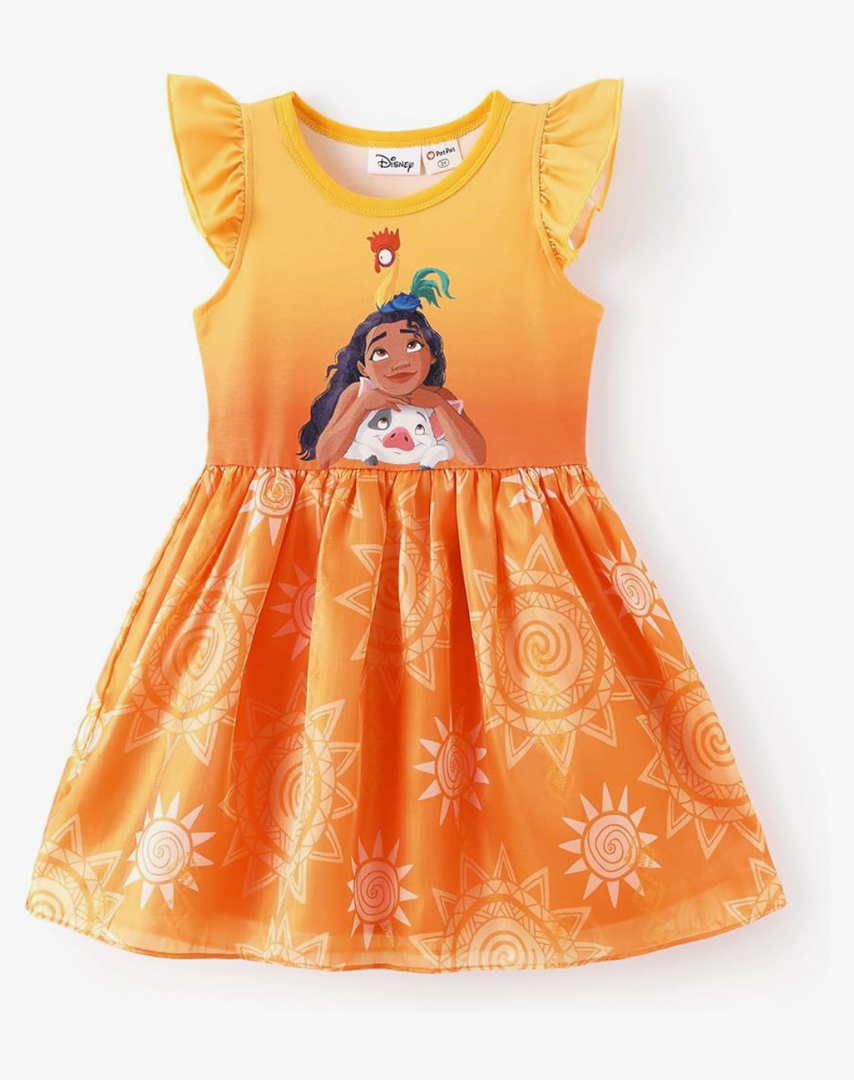 Disney Frozen Elsa Princess Cinderella Ariel Jasmine Rapunzel Baby/Toddler Dress, Ruffle Long-Sleeve Mesh Overlay Tulle Dress Size 3-4Y