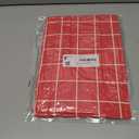 Rectangle Vinyl Table Cloth 30x72, Waterproof Elastic Fitted Tablecloth with Flannel Backing, Plastic Table Cover for Picnic, Camping, Outdoor, Red