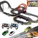 40FT Slot Car Race Track Set Electric Powered Super Loop Speedway with Four Cars for Kids with Sounds and Light Dual Racing Adult-Slot Car Set